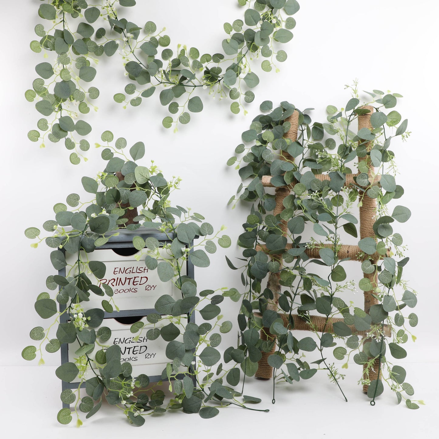 5 Pcs Artificial eucalyptus Garland for wedding party home office coffee shop decorations