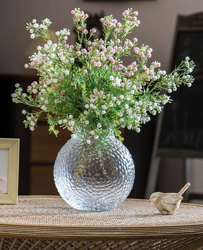 Pink white artificial baby's breath