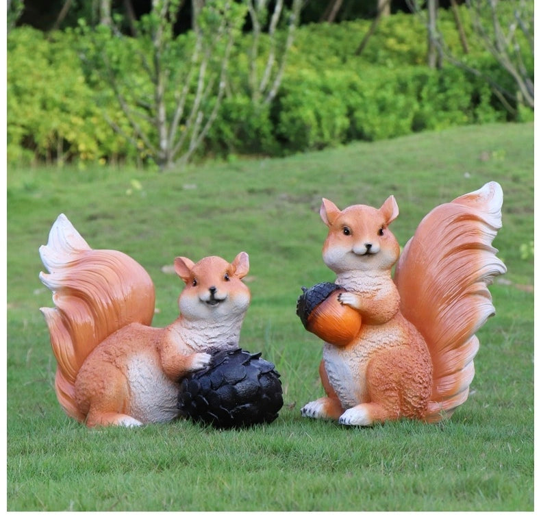 Artificial Resin squirrels home garden decor