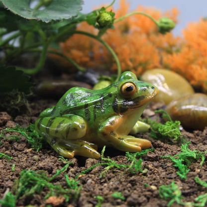 2Pcs Resin frogs for outdoor home decoration