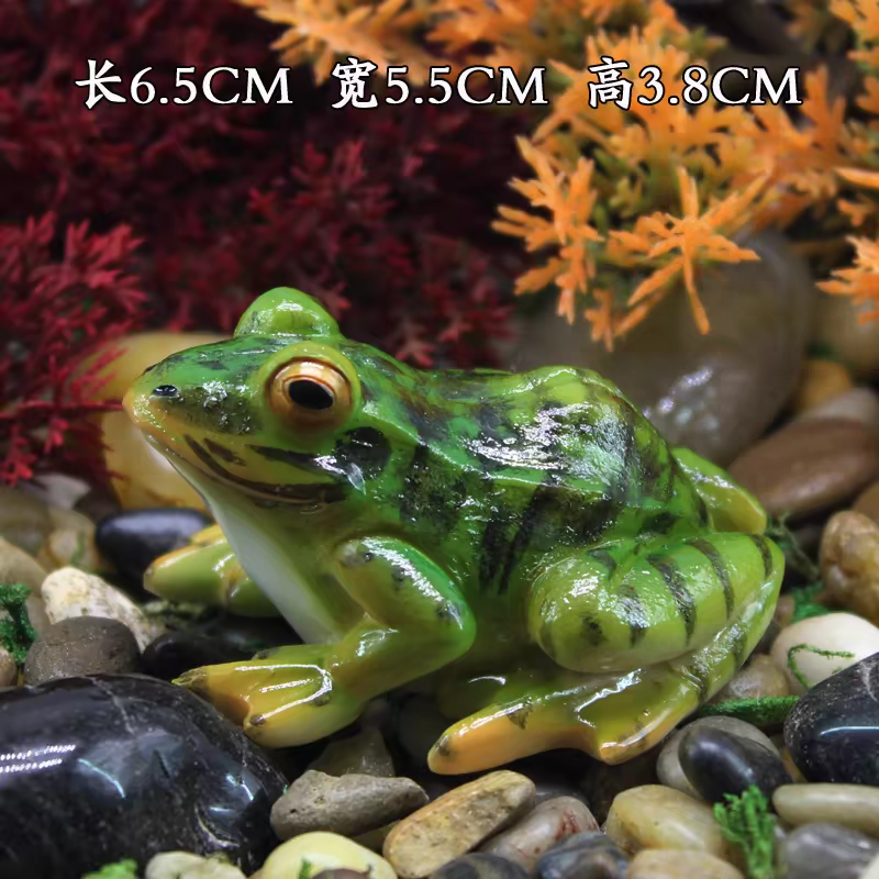 2Pcs Resin frogs for outdoor home decoration