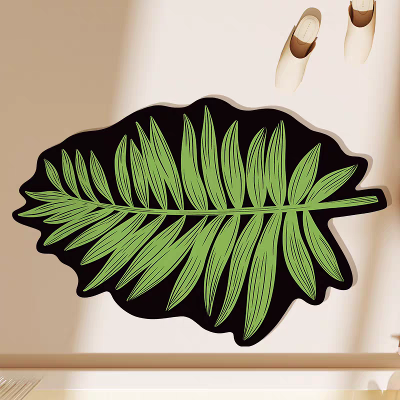 Diatom mud leaf shape rug