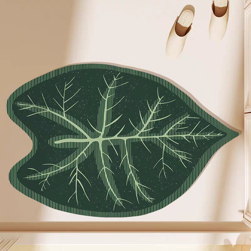 Diatom mud leaf shape rug